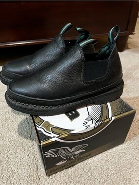 Georgia Boot Women’s  Black Leather Slip-On Work Shoe
